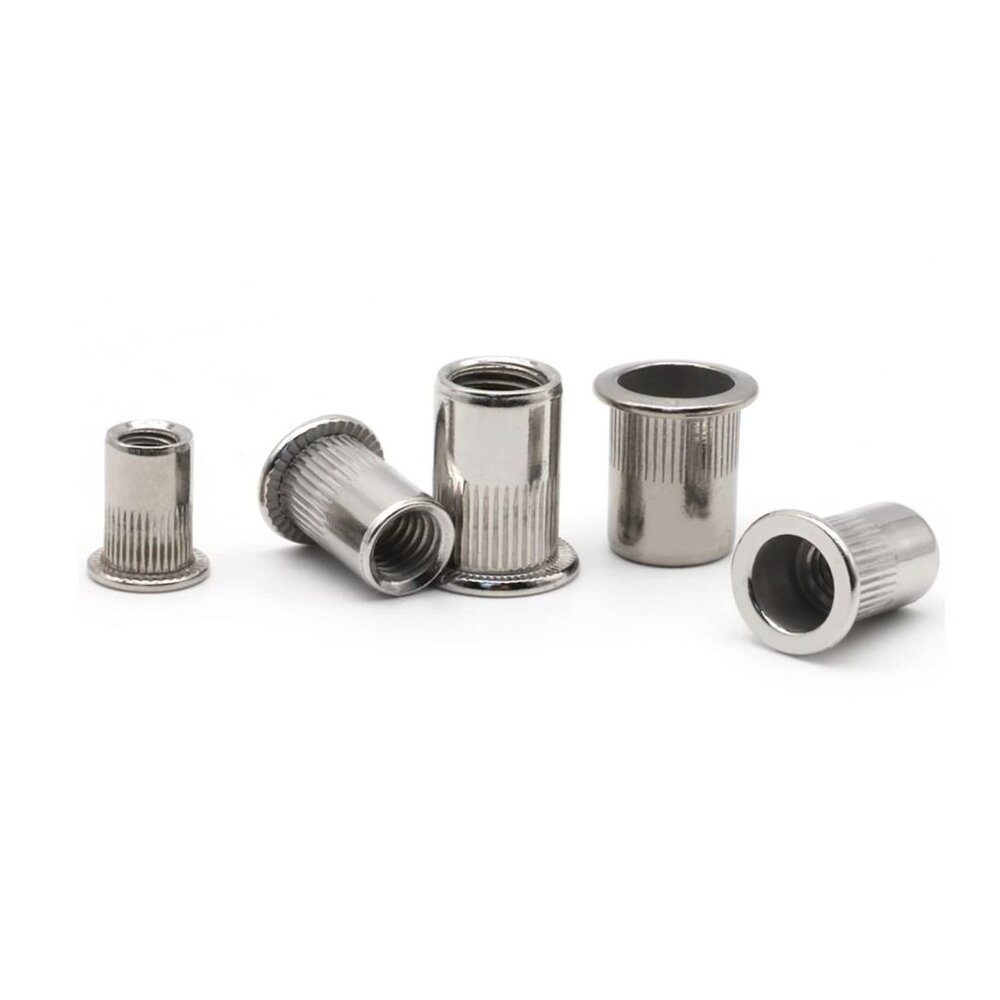 2Pack/50PCS Rivet Nuts Stainless Steel, M4 Carbon Steel Metric Rivet Nut Assortm